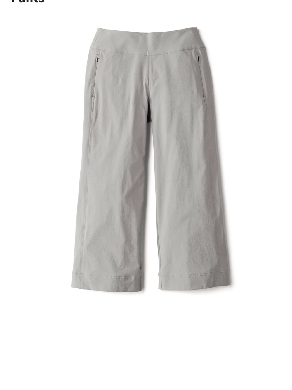 ORVIS womens 12 Wonder Ripstop WIDE LEG CROPPED PANTS Taupe Stretch Pockets